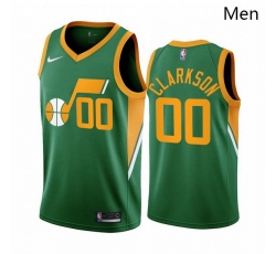 Wholesale Cheap Men Utah Jazz 00 Jordan Clarkson Green NBA Swingman 2020 21 Earned Edition Jersey
