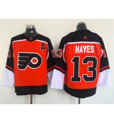 Wholesale Cheap Men\'s Philadelphia Flyers #13 Kevin Hayes Orange 2021 Reverse Retro Authentic Jersey