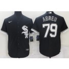 Wholesale Cheap Men\'s Chicago White Sox #79 Jose Abreu Black Cool Base Stitched Nike Jersey