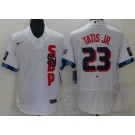 Wholesale Cheap Men's San Diego Padres #23 Fernando Tatis Jr White 2021 MLB All Star Stitched Flex Base Nike Jersey