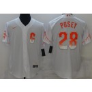 Wholesale Cheap Men's San Francisco Giants #28 Buster Posey White 2021 City Connect Stitched MLB Flex Base Nike Jersey