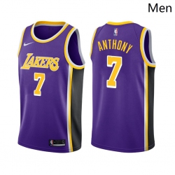 Wholesale Cheap Men Los Angeles Lakers #7 Carmelo Anthony Statement Edition Purple 2021 Stitched NBA Jersey