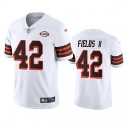 Wholesale Cheap Cleveland Browns 42 Tony Fields II Nike 1946 Collection Alternate Vapor Limited NFL Jersey White