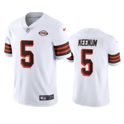 Wholesale Cheap Cleveland Browns 5 Case Keenum Nike 1946 Collection Alternate Vapor Limited NFL Jersey White