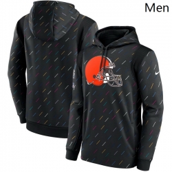 Wholesale Cheap Men Cleveland Browns Nike Charcoal 2021 NFL Crucial Catch Therma Pullover Hoodie