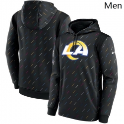 Wholesale Cheap Men Los Angeles Rams Nike Charcoal 2021 NFL Crucial Catch Therma Pullover Hoodie