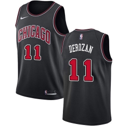 Wholesale Cheap Nike Chicago Bulls 11 Demar Derozan Black NBA Swingman Statement Edition Jersey