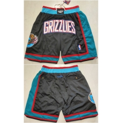 Wholesale Cheap Men Memphis Grizzlies Black Shorts Run Small