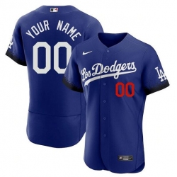 Wholesale Cheap Men Los Angeles Dodgers Active Player Custom Royal 2021 City Connect Flex Base Stitched Jersey