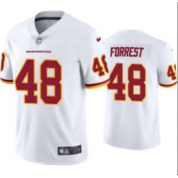 Wholesale Cheap Men\'s Nike Washington Redskins #48 Darrick Forrest Football White Vapor Limited Jersey