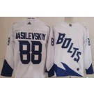 Wholesale Cheap Men's Tampa Bay Lightning #88 Andrei Vasilevskiy White 2022 Stadium Series Authentic Jersey