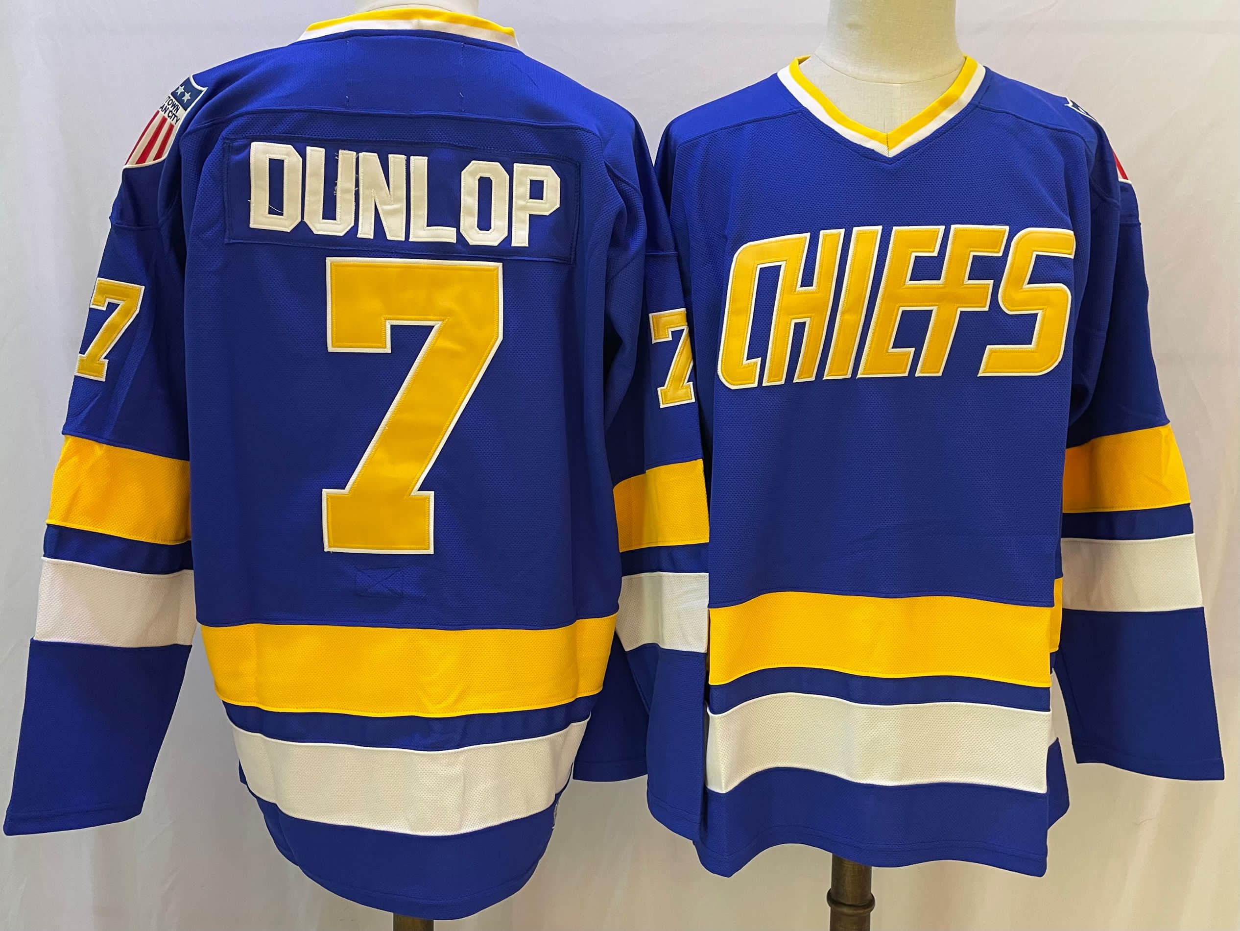 Wholesale Cheap The NHL Movie Edtion #7 DUNLOP Blue Jersey