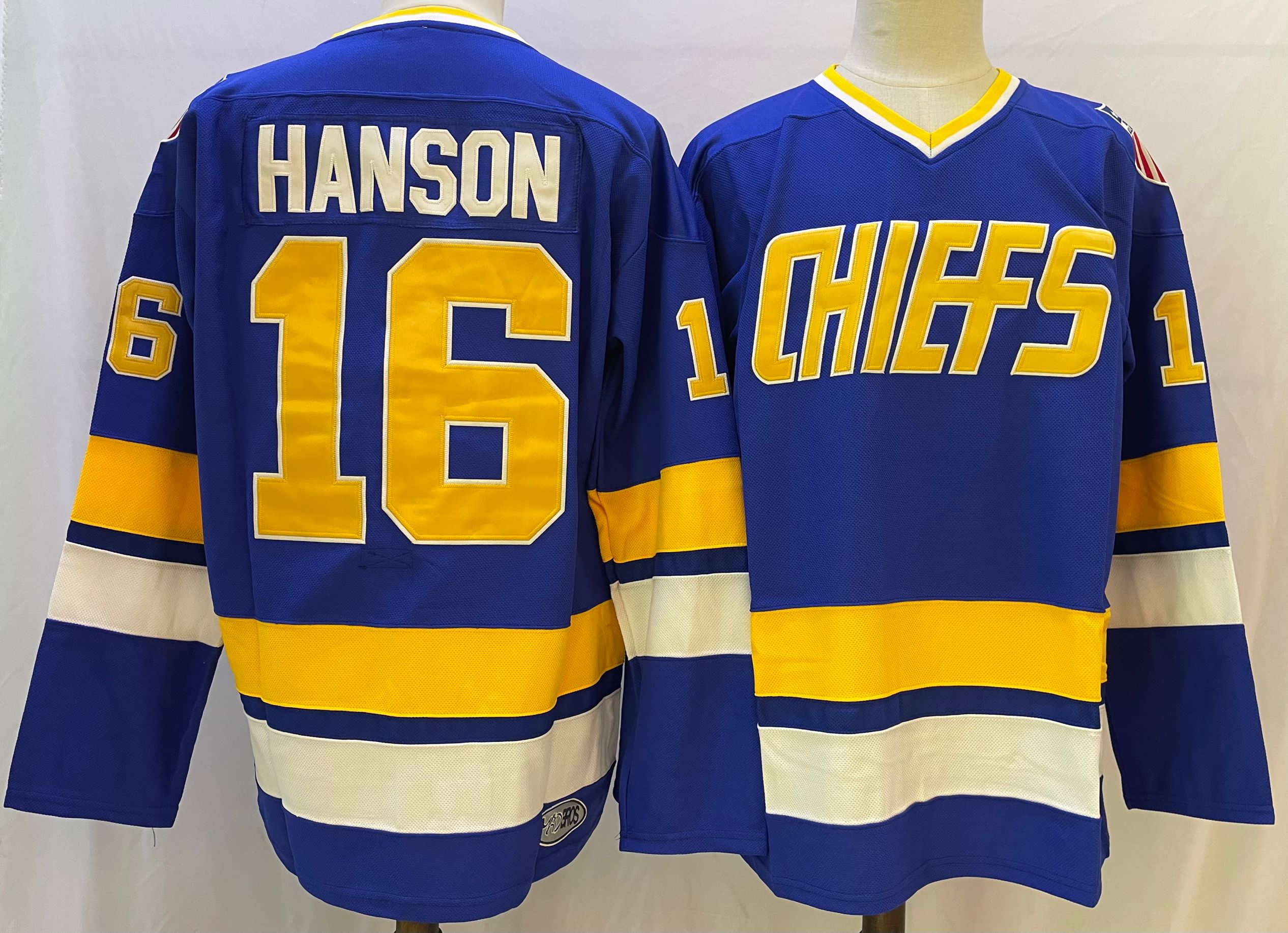 Wholesale Cheap The NHL Movie Edtion #16 HANSON Blue Jersey