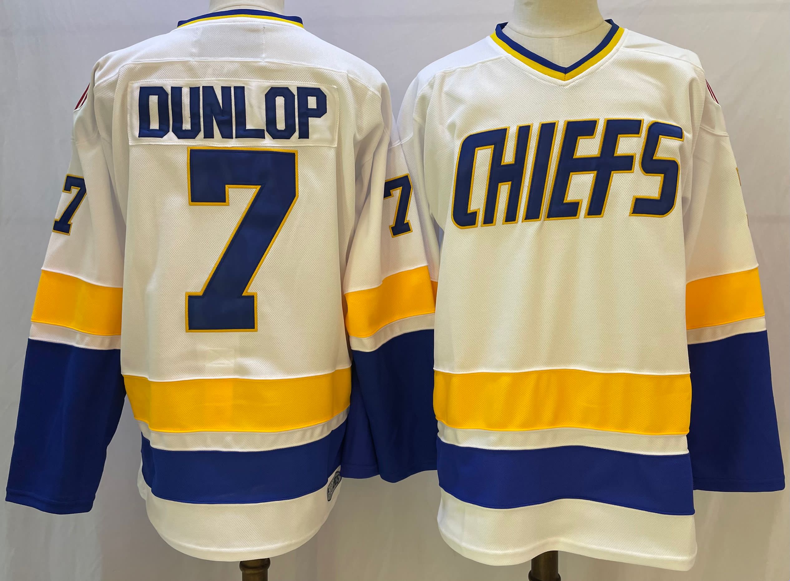 Wholesale Cheap The NHL Movie Edtion #7 DUNLOP White Jersey