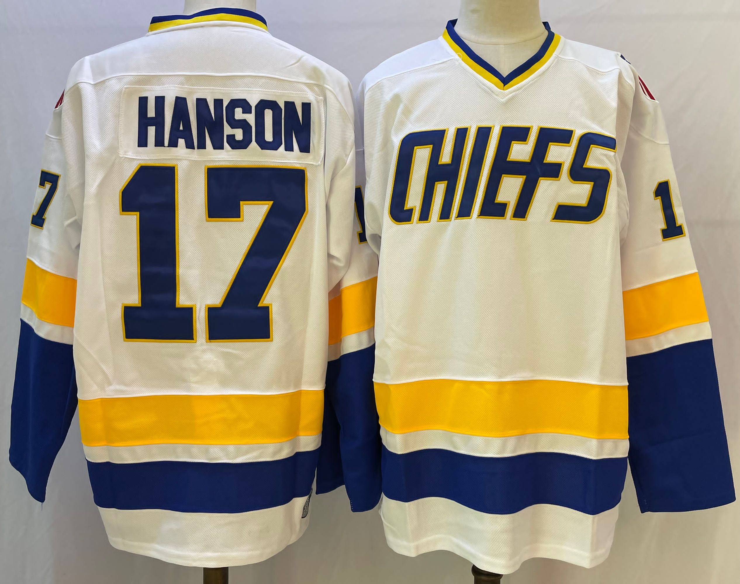Wholesale Cheap The NHL Movie Edtion #17 HANSON White Jersey