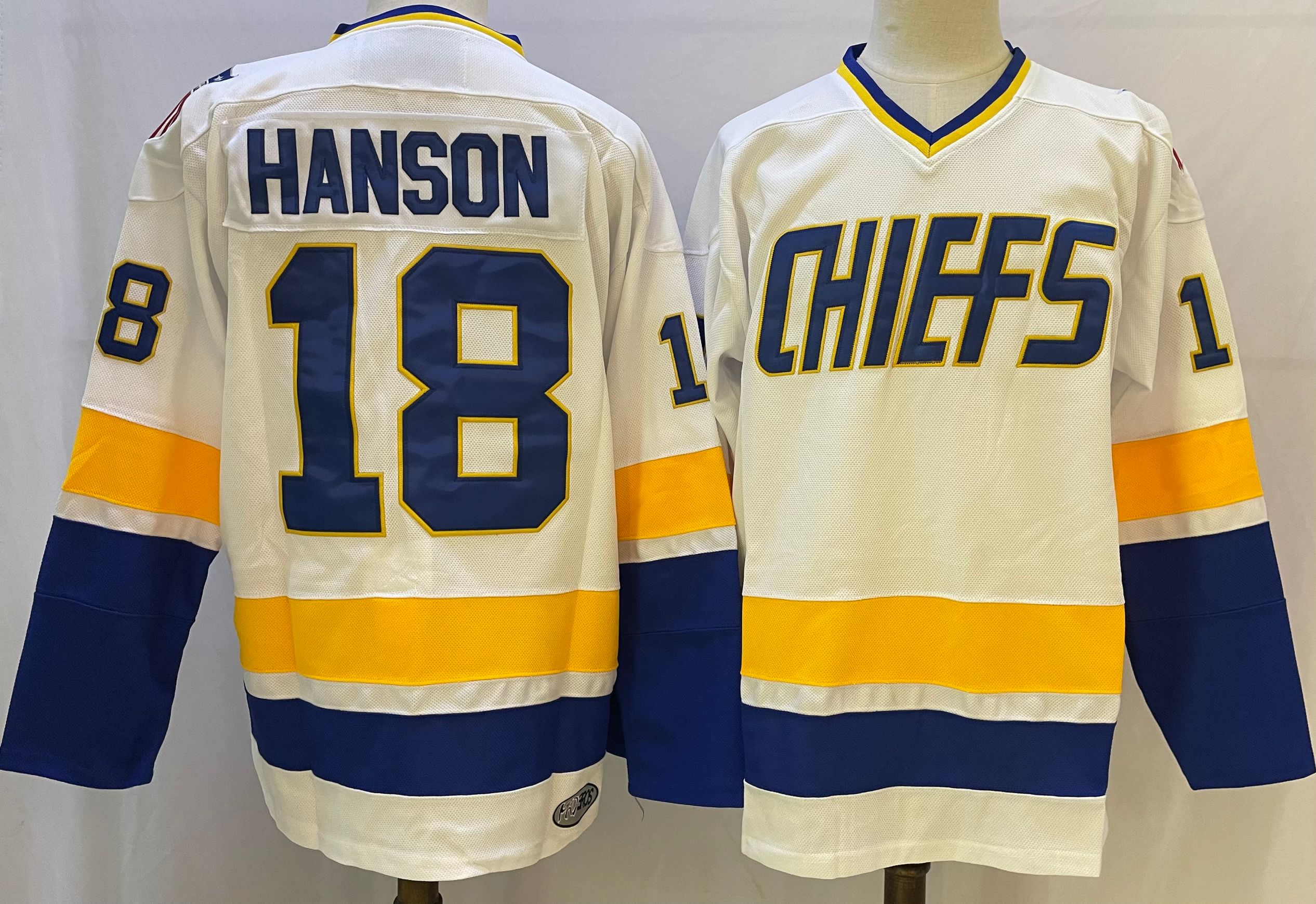 Wholesale Cheap The NHL Movie Edtion #18 HANSON White Jersey