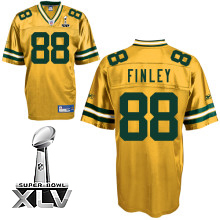 Wholesale Cheap Packers #88 Jermichael Finley Yellow Super Bowl XLV Stitched NFL Jersey