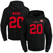 Wholesale Cheap Nike 49ers #20 Jimmie Ward Black Name & Number Pullover NFL Hoodie
